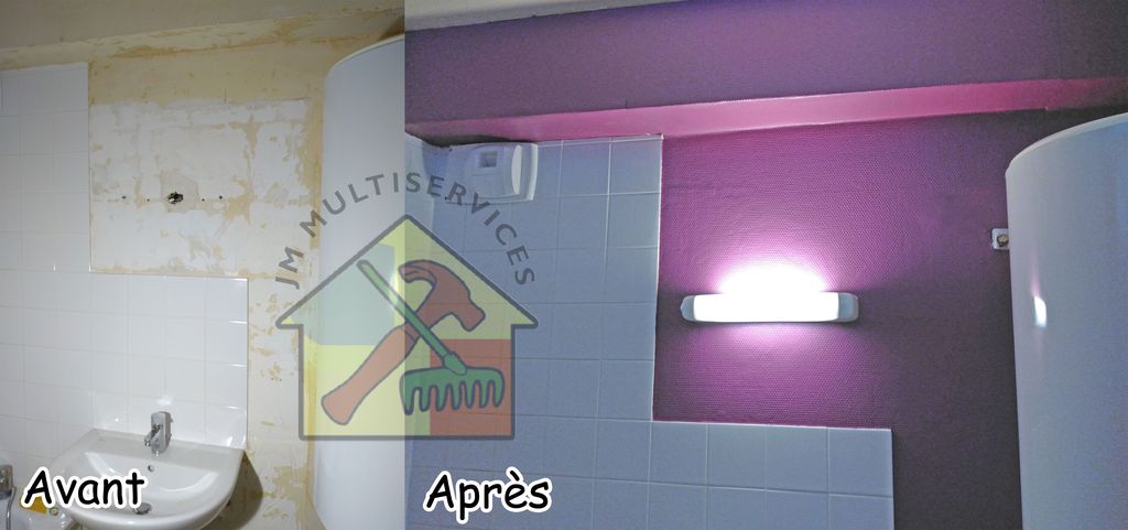 Toille de verre et peinture