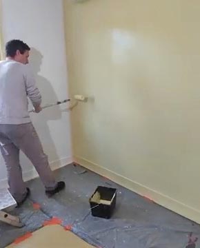 Remise en peinure d'un mur
