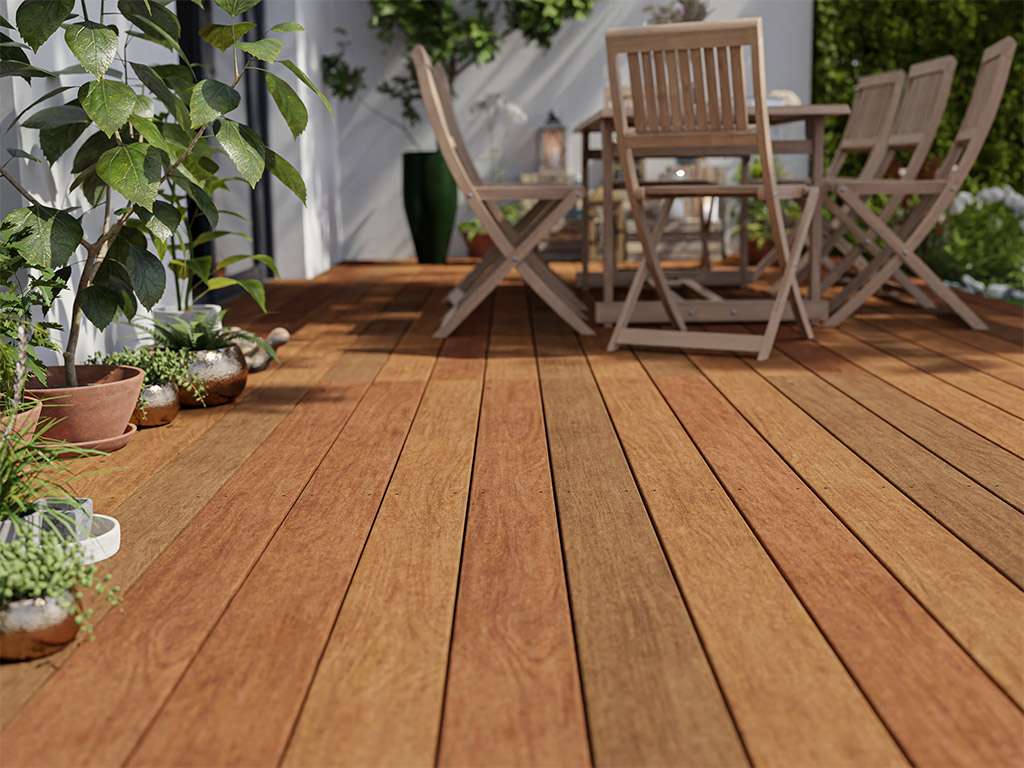 Terrasse en bois exotique Cumaru